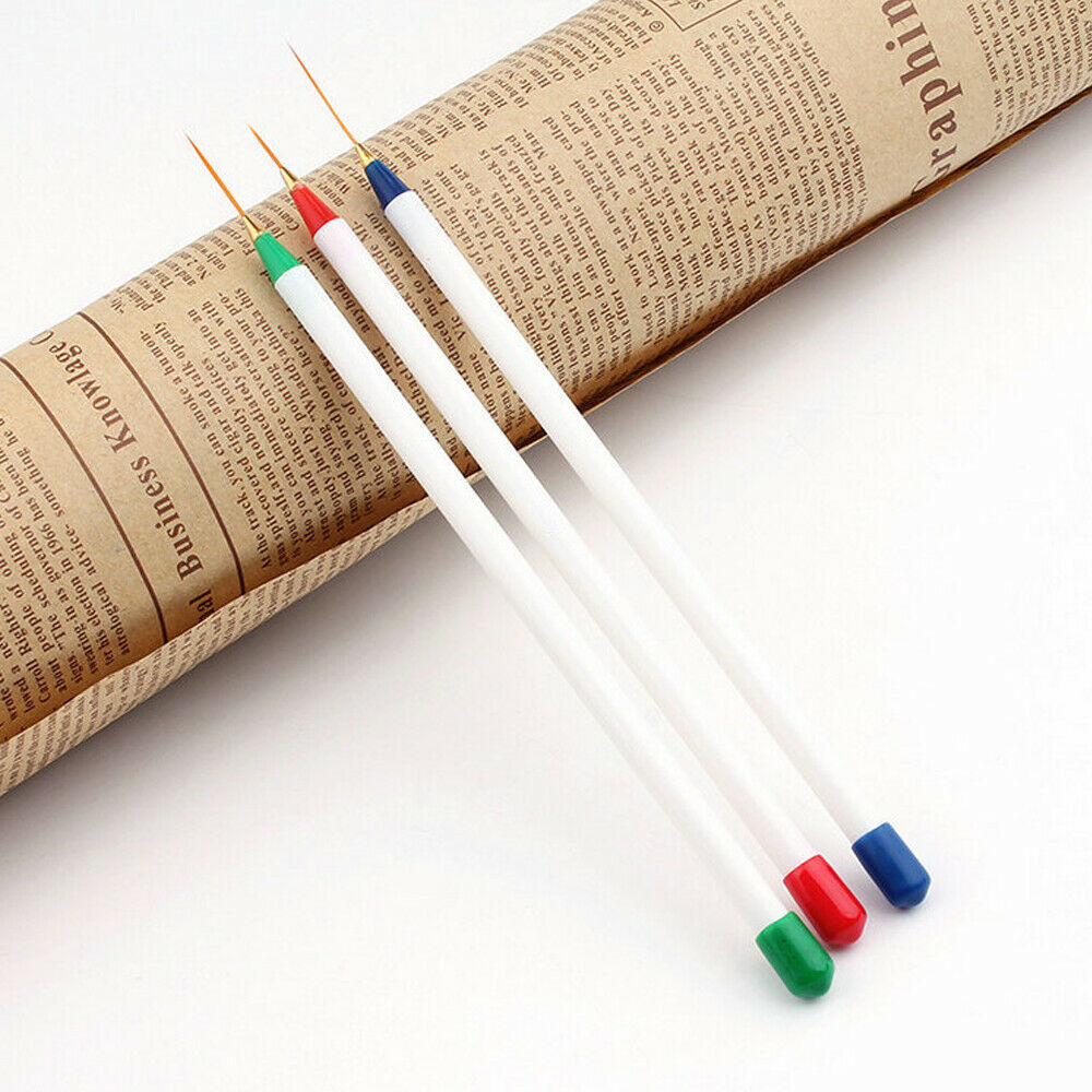 6Pcs Set Acrylic French Nail Art Pen Brush Painting Drawing Liner Manicure Tools
