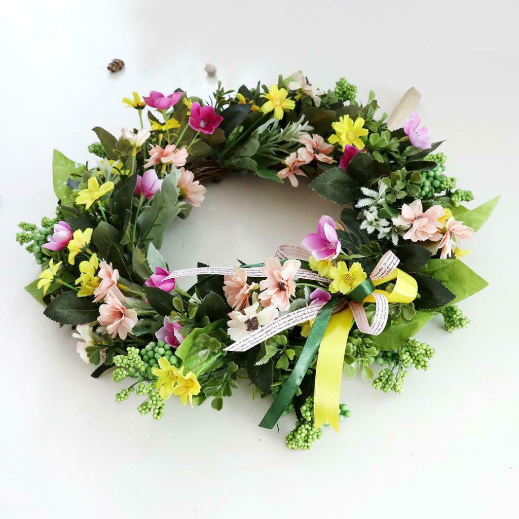 Artificial Sunflower Garland Wreath Floriation Wedding Halloween Wall Decor