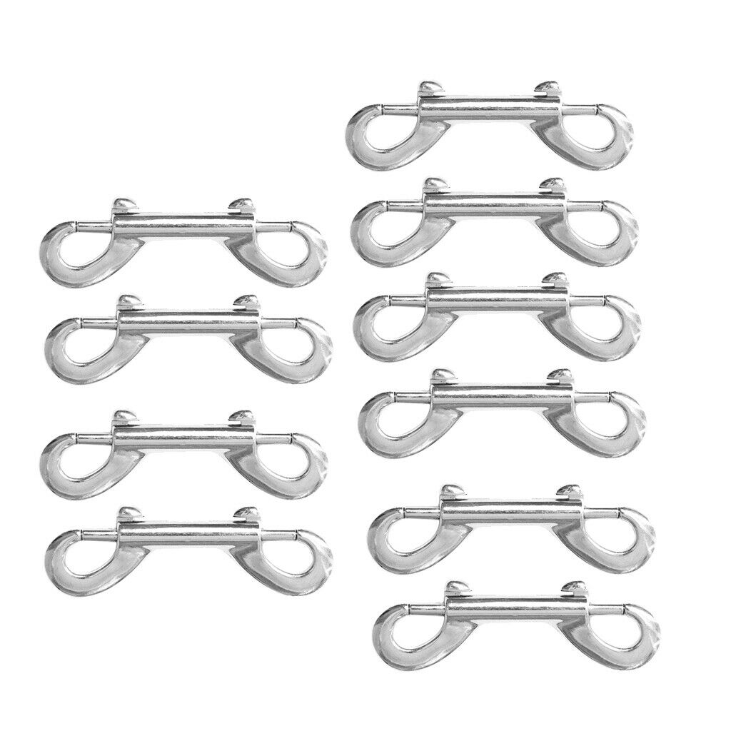10Pcs Double End Snap Hooks Clips Bolts Security Carabiner for Keychain 9cm