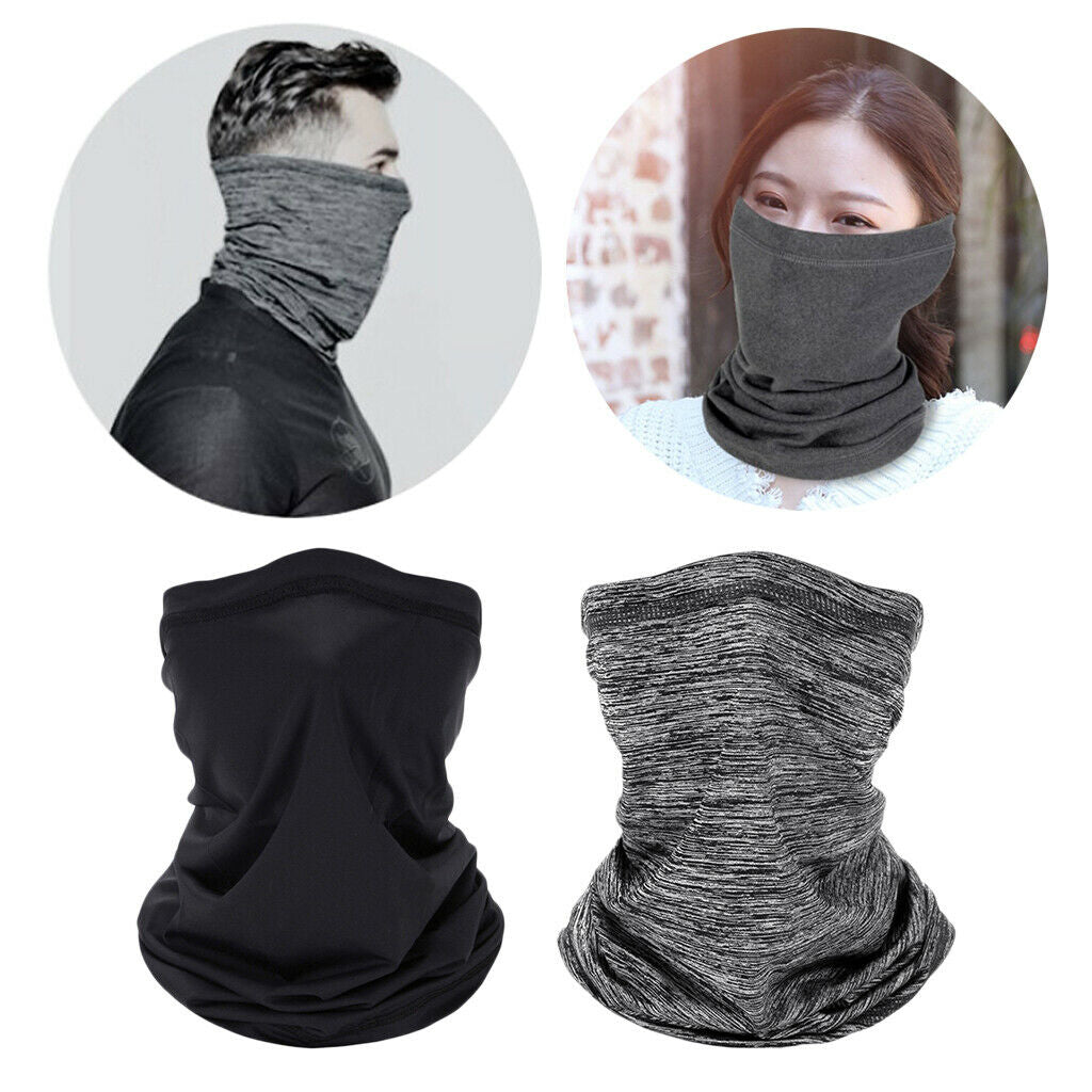 2x Silky Cycling Face Cover Sport Balaclava Scarf Biking Anti-UV Neck Gaiter