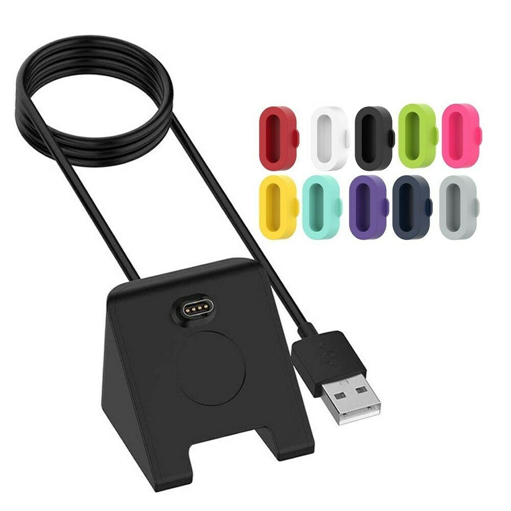 USB Charging Cradle Dock + Anti-dust Cap Fit Garmin Fenix 5 5S 5X Plus Watch B5