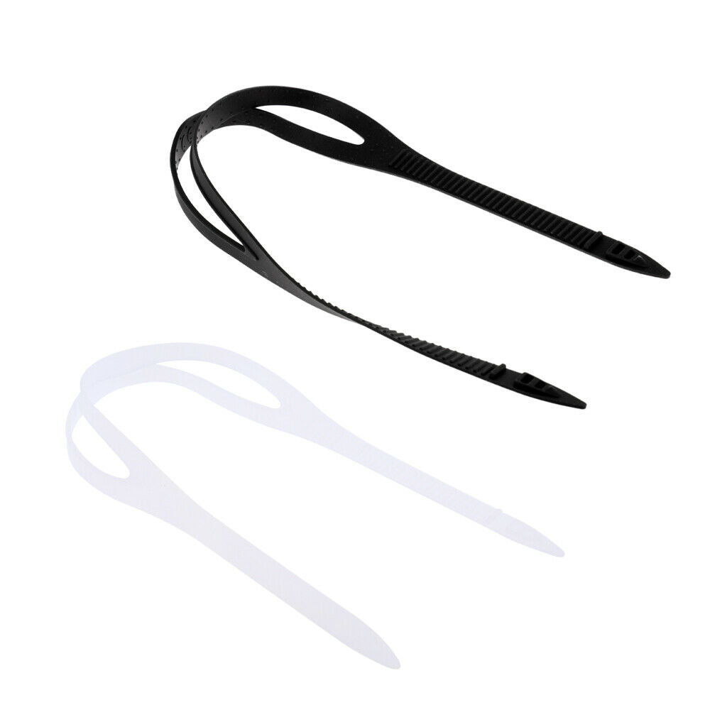 Set of 2 Silicone Universal Swimming Goggles Strap Swim Pool Glasses Head Band