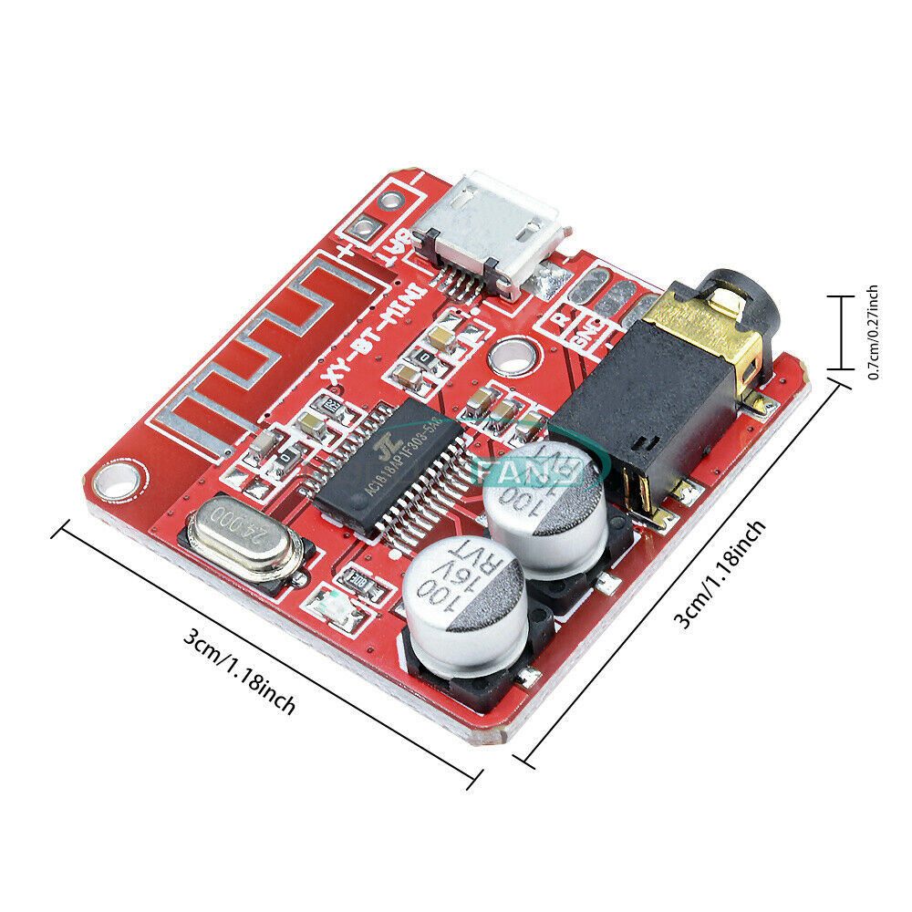 10PCS 3.7V-5V Mini Bluetooth 4.1 Audio Receiver MP3 Decoder Amplifier Board
