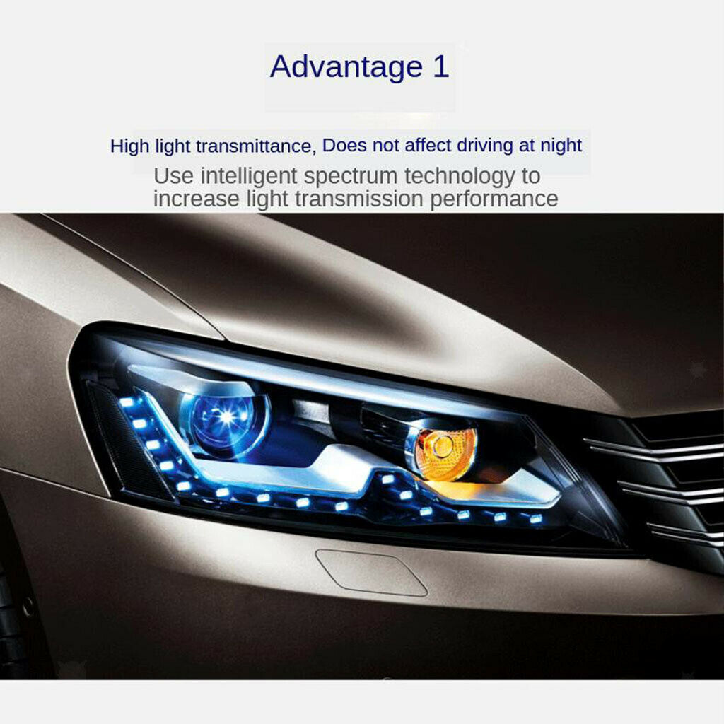 Car Headlight Tint Film Light Tint Wrap for Car/Moto Automotive 30 x 100cm