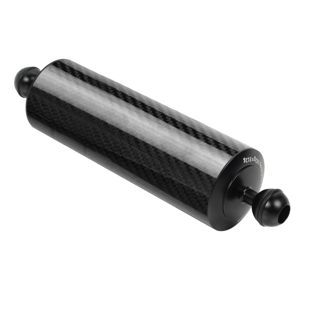 Black D60mm Carbon Fiber Dual-Ball Float Buoyancy Arm Camera Cam Tray 10inch