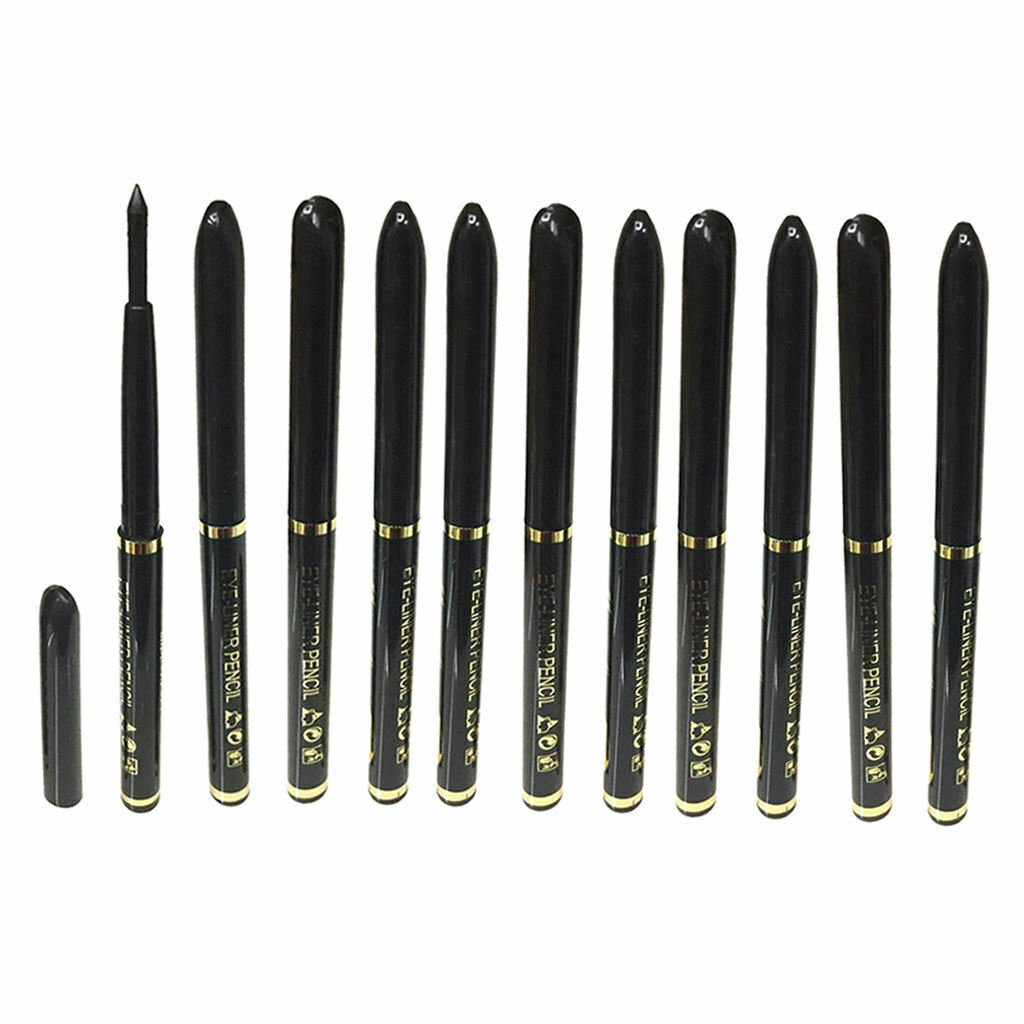 12pcs Pro Cosmetic Waterproof Eye Shadow Liner Eyeliner Makeup Pencil Pen