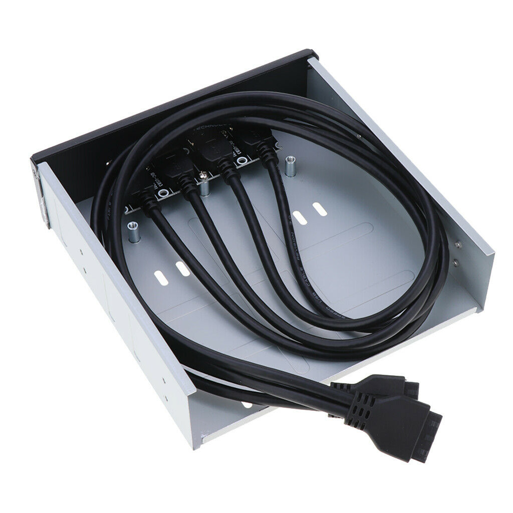 PC Computer Floppy Front Drive Panel Type C USB 3.0 SD Card Slot Hub, 4 PORT