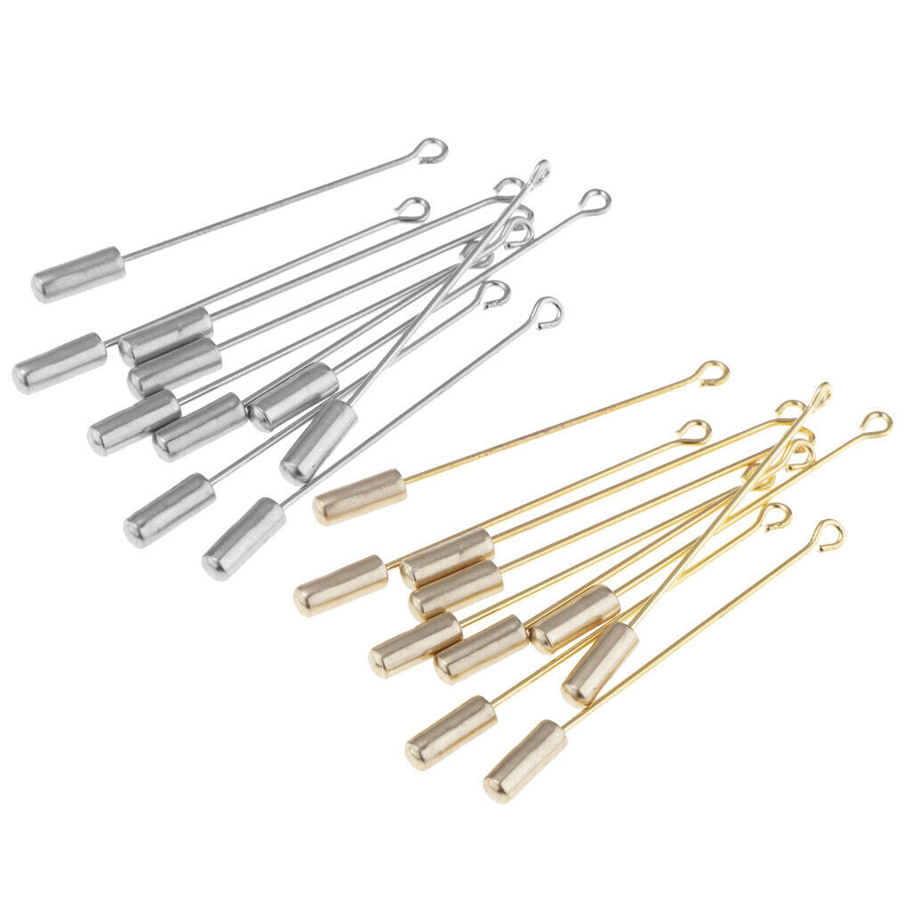 20Pcs 5cm Cylinder Glue On Pad Lapel Stick Pin Clutch Boutonniere Pin Craft