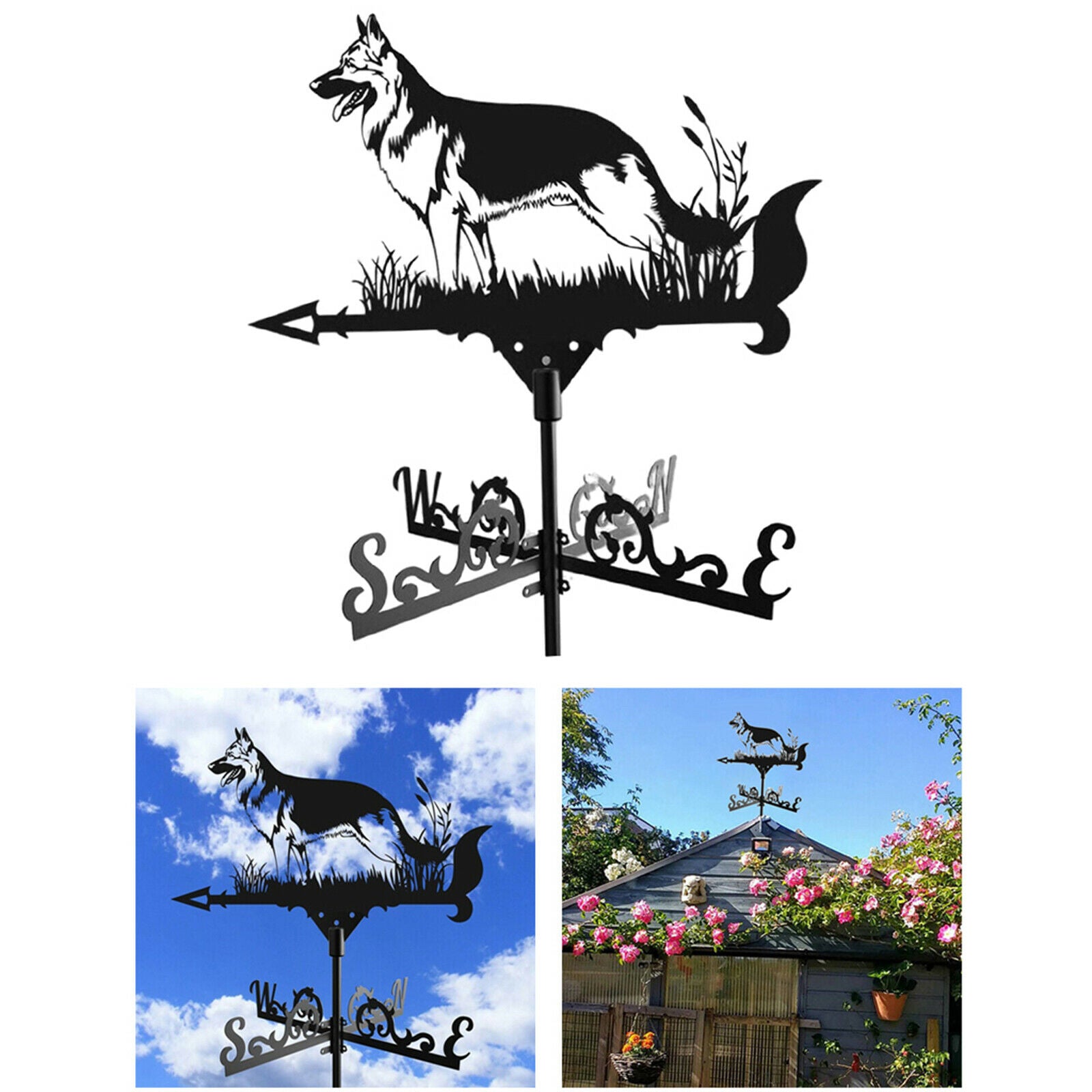 Weathervane Weather Vane Retro Farmhouse Roofs for Cupola Barn Outdoor Sheds