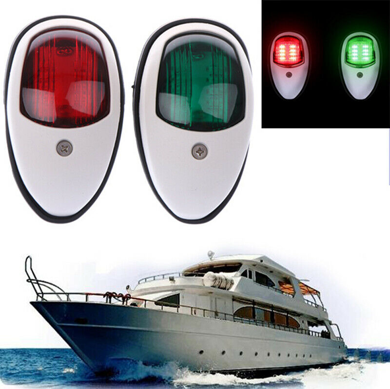 2X LED Navigation Light Signal Warning Lamp Signal Lamp For Marine Boat YachBDA