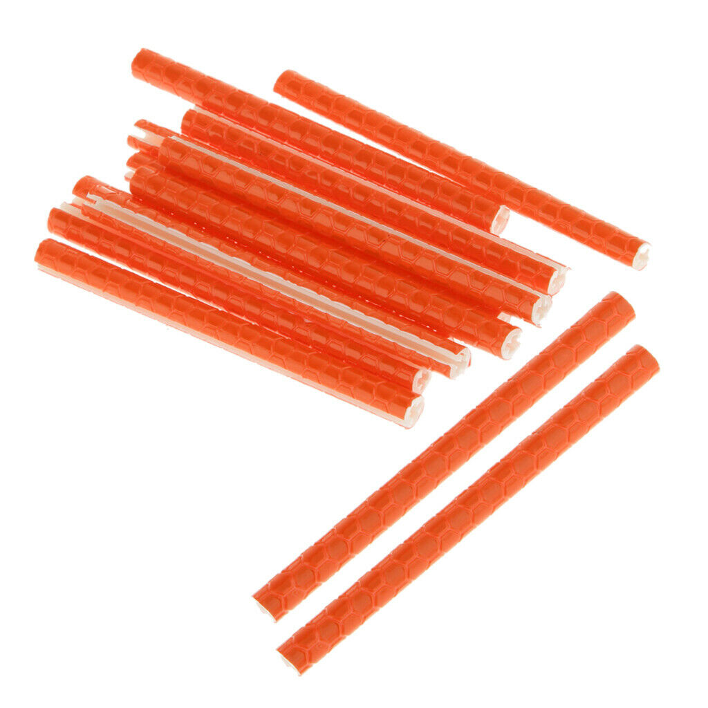 Bike Cycling Reflective Spoke Rod Wheel Rim Reflector Clip On Tube -Orange