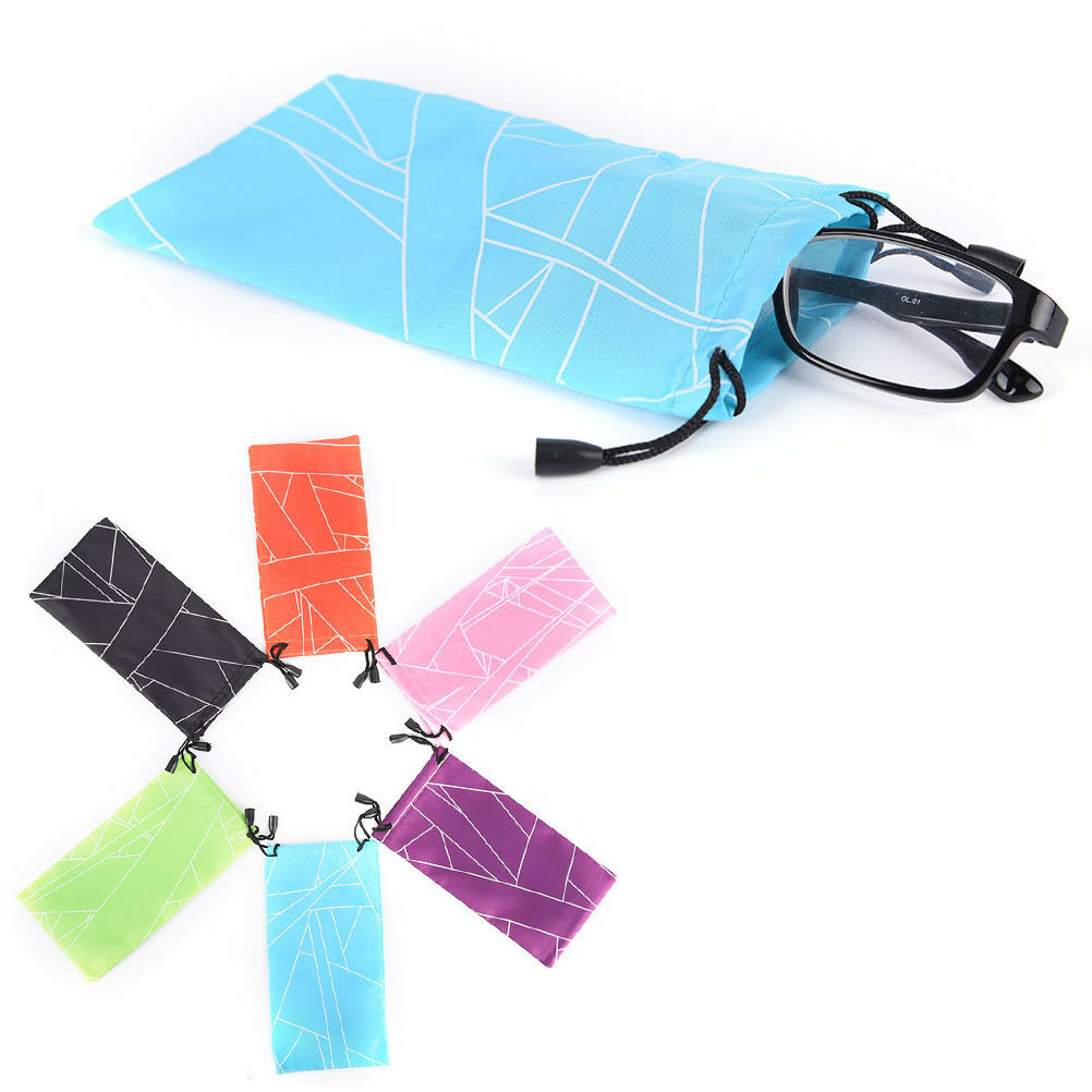 5Pc Sunglasses Bag Pouch Soft Cloth Cleaning Optical Glasses Case Rando.l8
