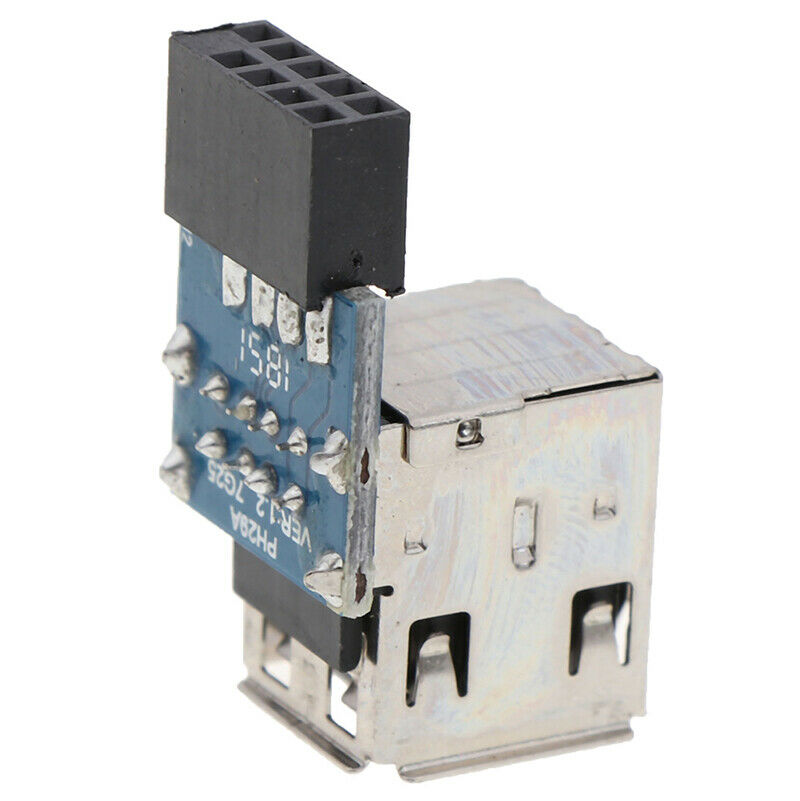Internal Header Adapter 2 Ports USB2.0 A Female 9Pin Motherboard to DoubleLay XC
