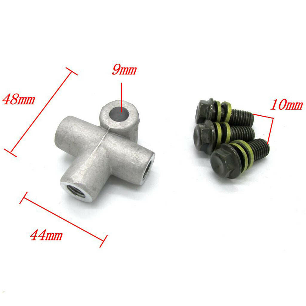 10mm Aluminum Hydraulic Brake Hose Pipe Tee Coupling For Motorcross ATV