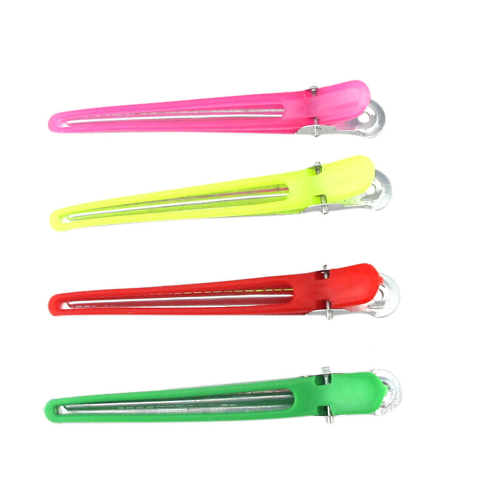 12pcs Colorful Hairdressing Salon Sectioning Clips Clamps Hair Styling Gr.l8