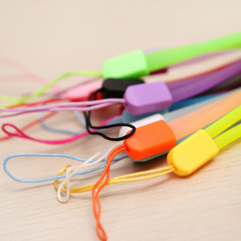 10X Luminous Round Lanyard Mobile Cell Phone Key USB Cords Strap 18cm、 lc.l8