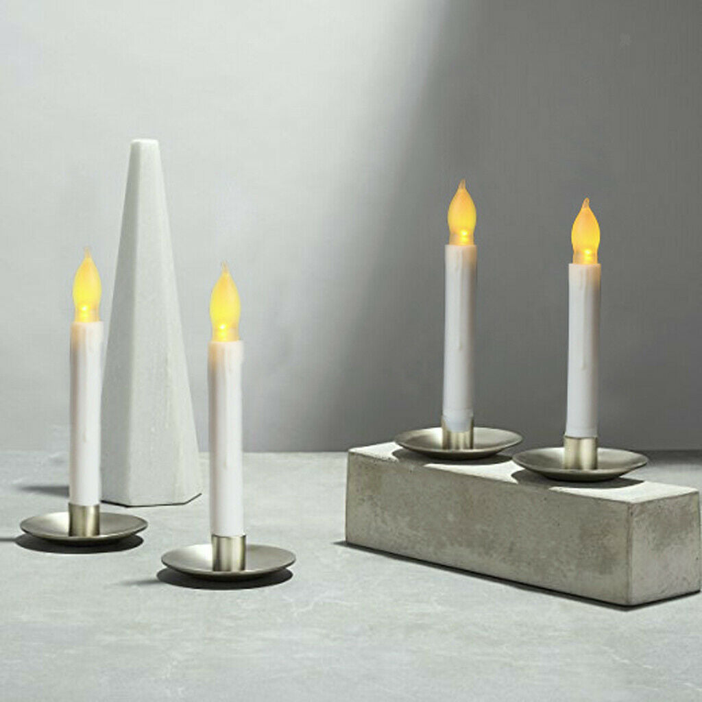 12pcs 165mm Battery Powered LED Taper Candle For Church Home Party