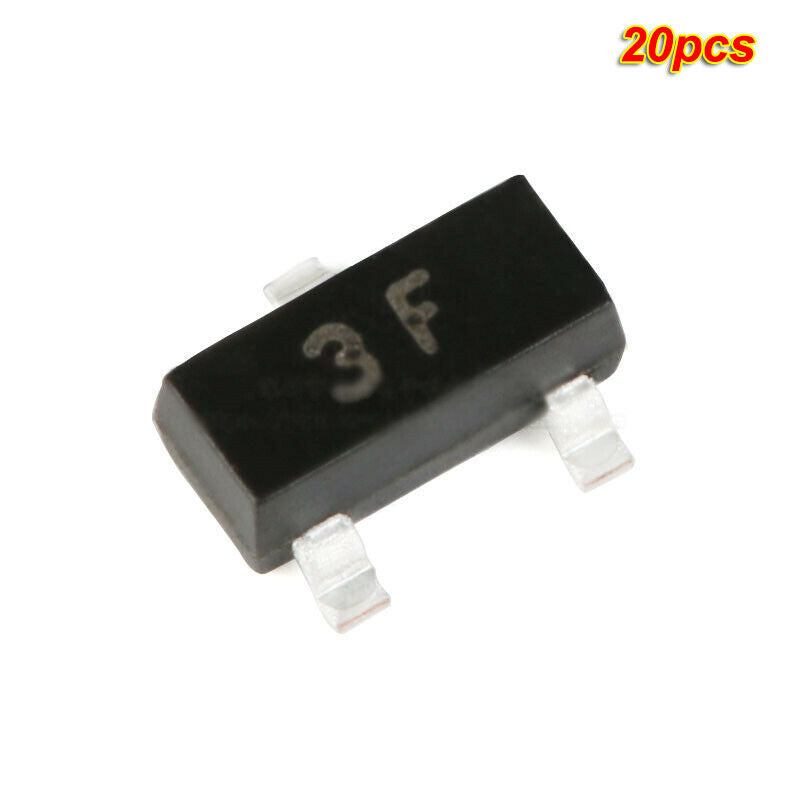 20pcs SMD Triode BC857B silk screen 3F SOT-23 PNP 45V/1A transistor Actives