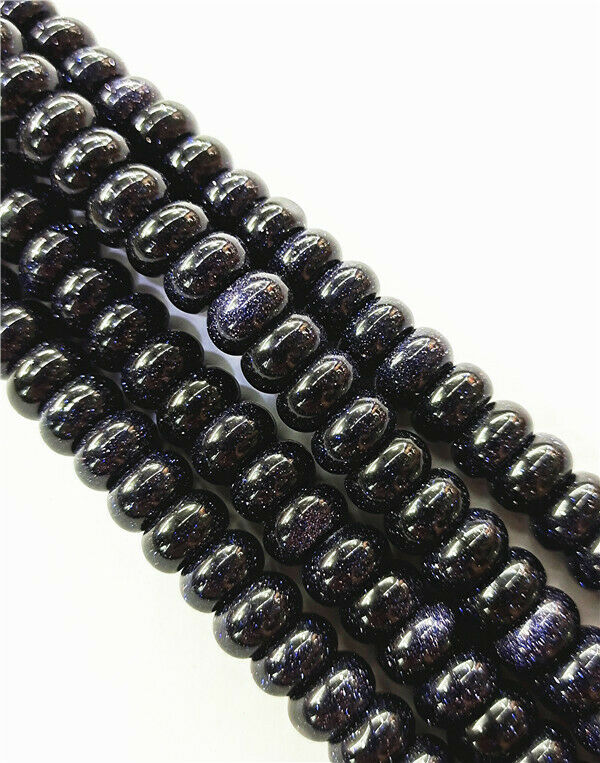 1 Strand 10x6mm Blue Sand Stone Rondelle Abacus Spacer Beads 15.5inch HH7831