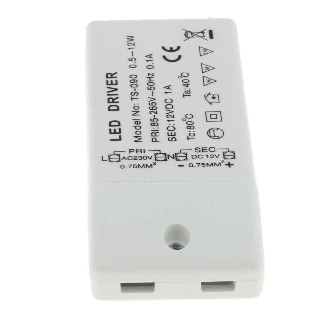 AC85-265V to DC 12V 12W LED Driver Transformer MR11/G4/MR16/GU5.3 Light Use