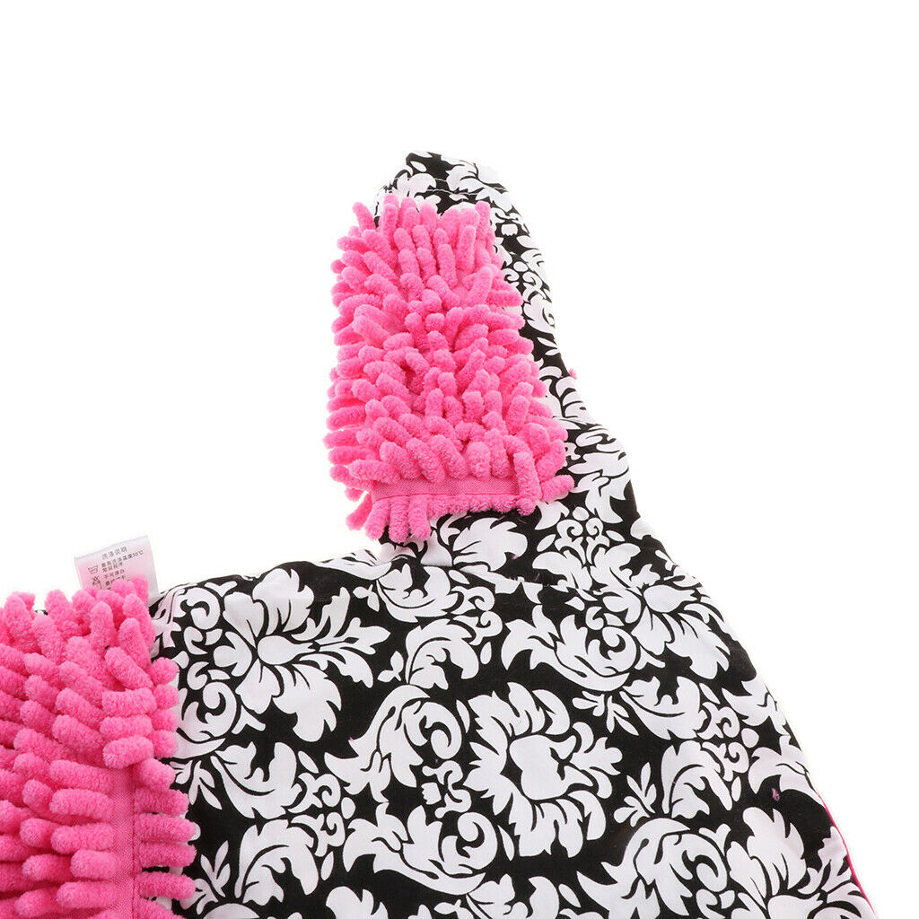 Baby clothes mop romper cleaning mop overall 85cm black white