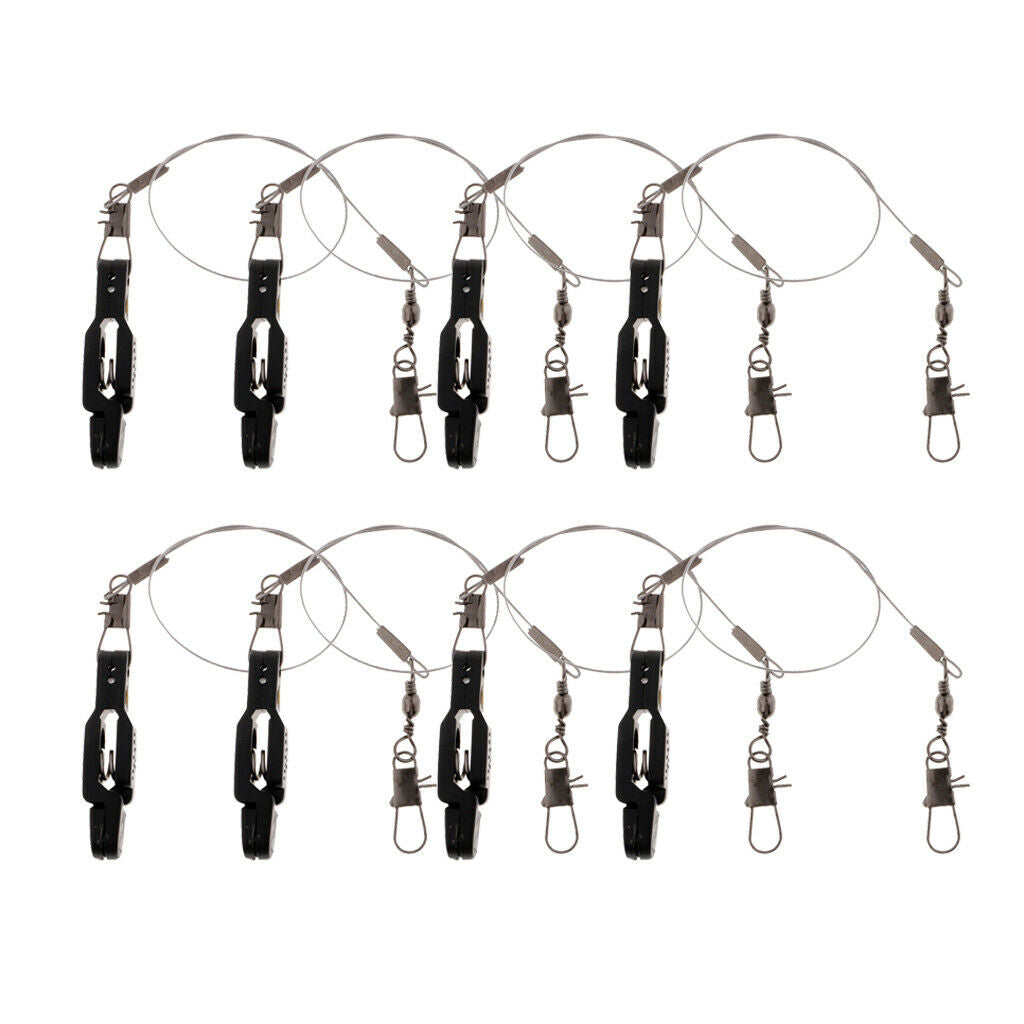 8pcs Snap Release Clip for Planer Board,Downrigger, with Leader