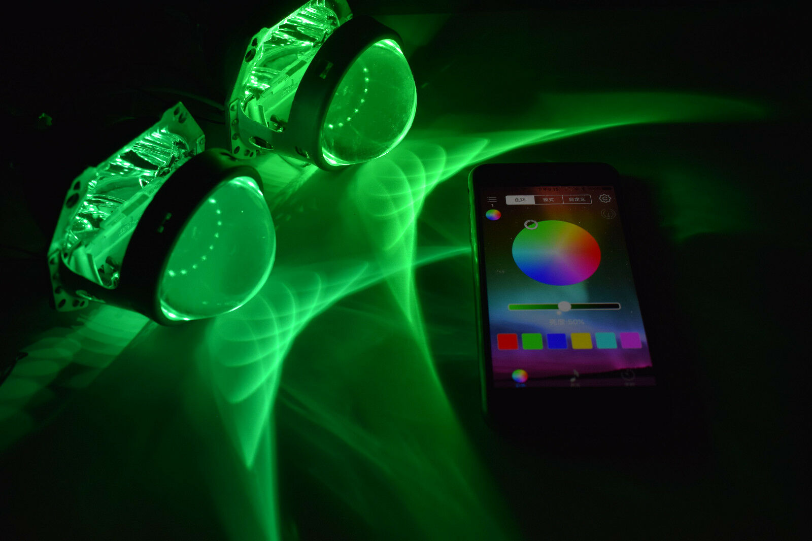 Universal RGB LED Demon Eye Module Ring MINI Cooper for Car SUV 3.0"/2.5" Rings