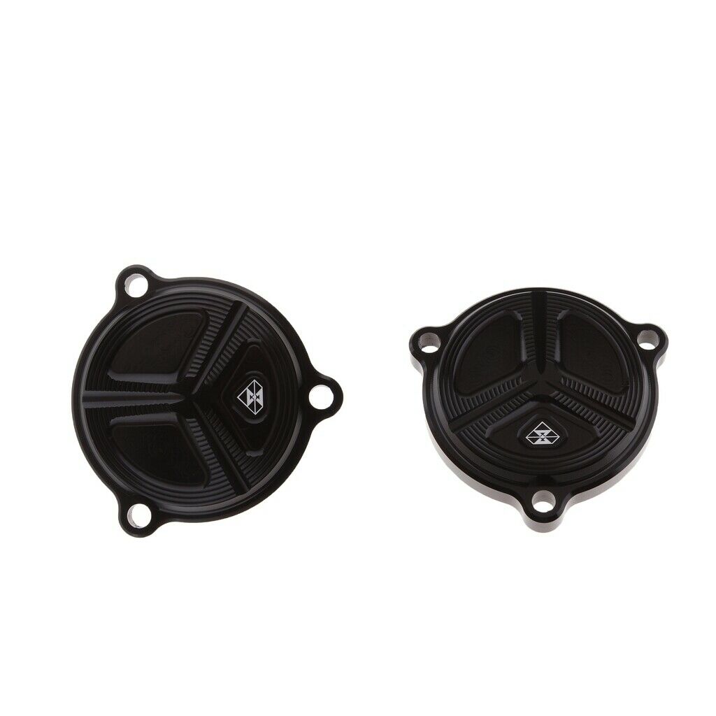 2 pieces Oil Cap Fuel Filter Cover Motorbike for Benelli TNT125 TNT135 Black
