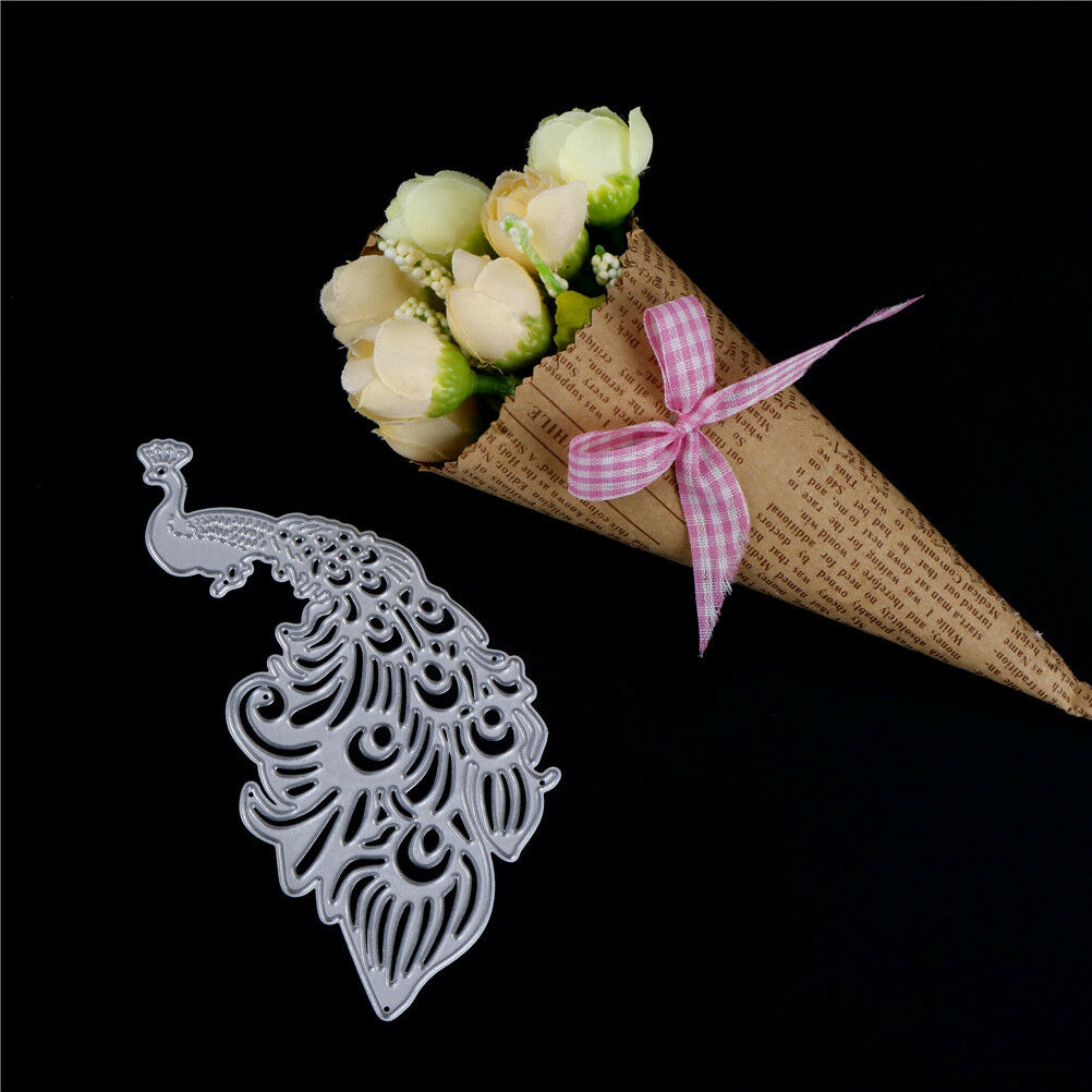 Cute Peacock Cutting Dies Stencils Scrapbooking Album Embossing Paper JC.l8