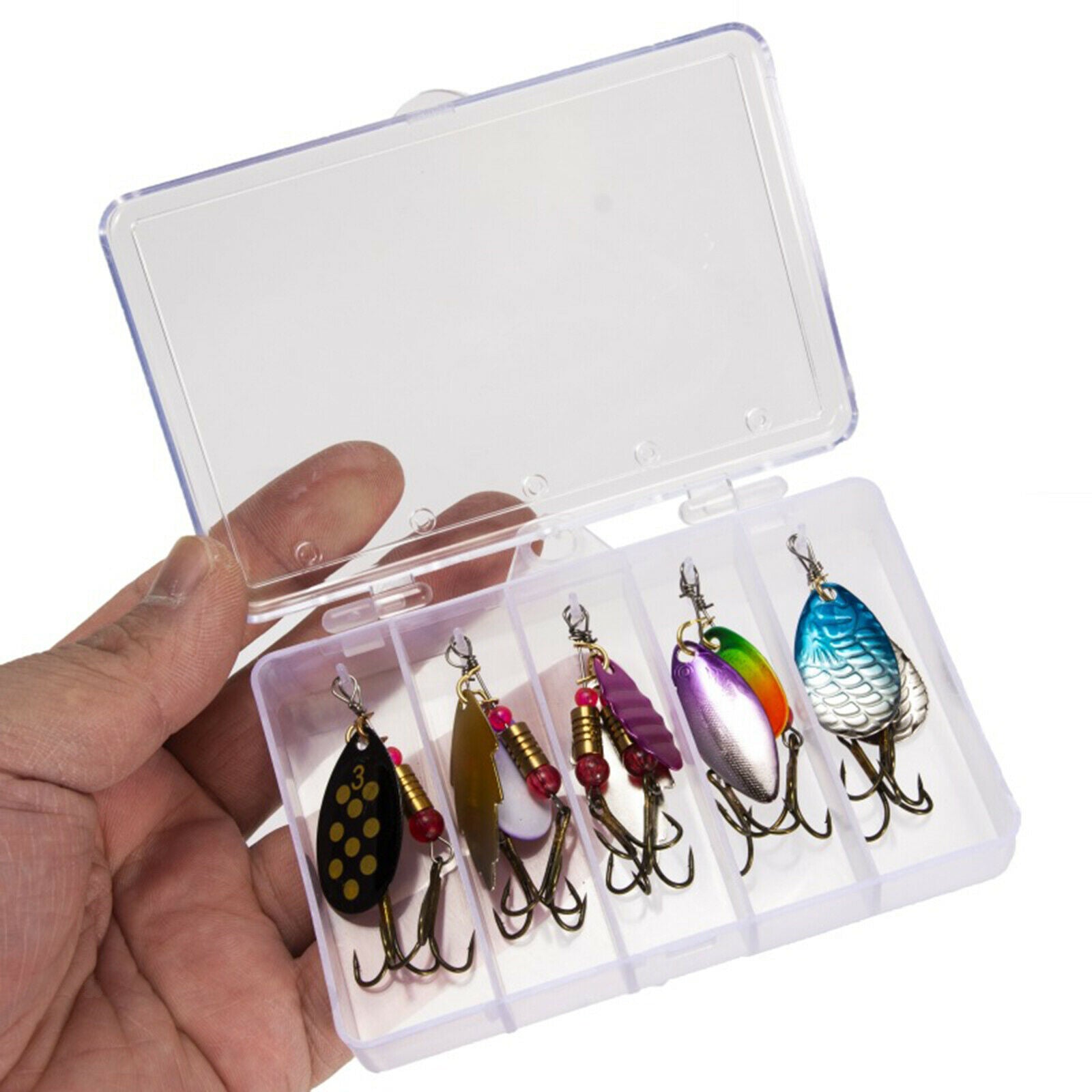 1 Box Saltwater Sea Fishing Spoon Lures Spinner Tackle Bait Hook Wobbler