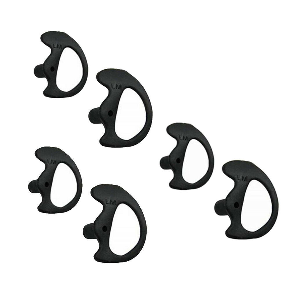 Universal Silicone 3 Pair Left Earmold Earbud Earplug for Two-Way Radio Kits