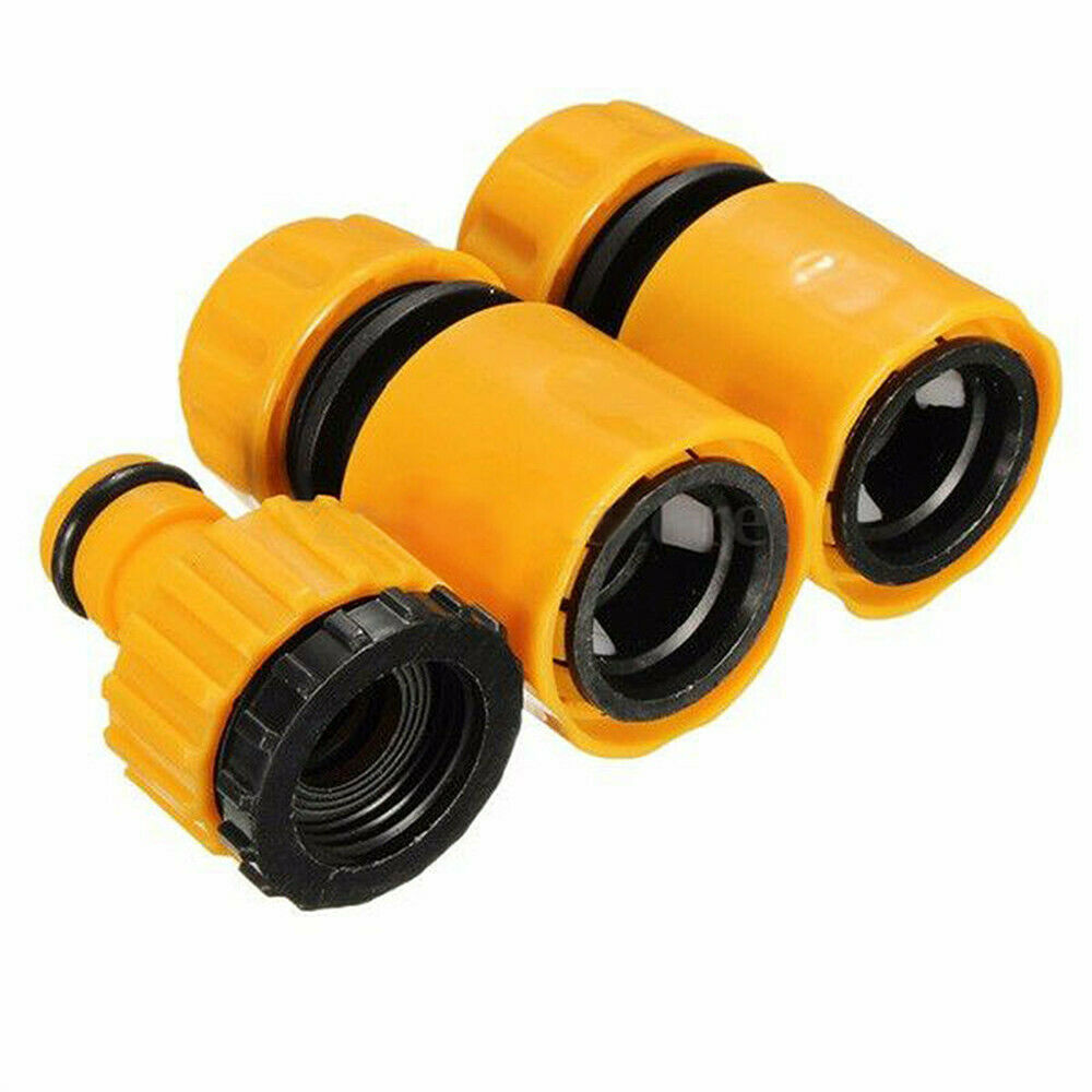 3Pcs 1/2" 3/4"" Hose Pipe Fitting Set Quick Garden Water Connector Adapters Kit