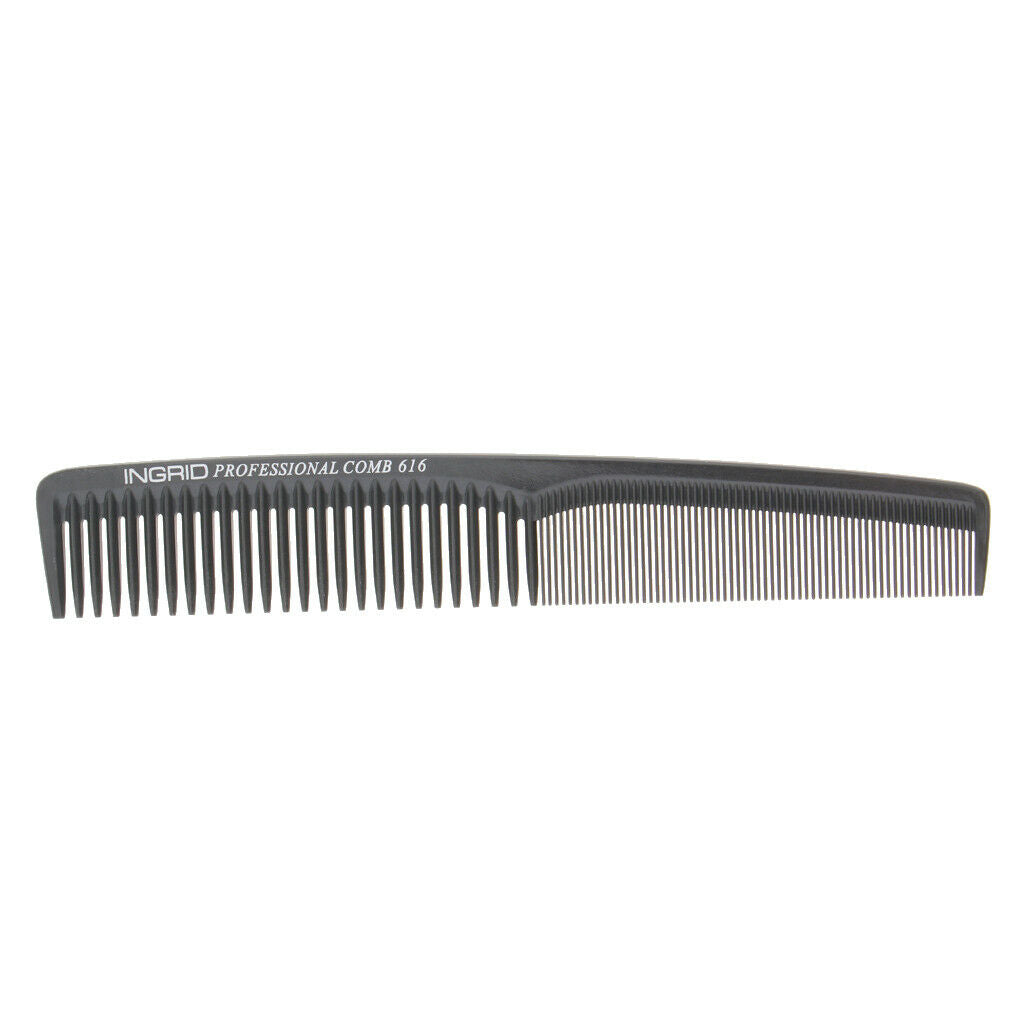 Fashional Hair Cutting Barbers Hairdressing Salon Plastic Combs Light Black