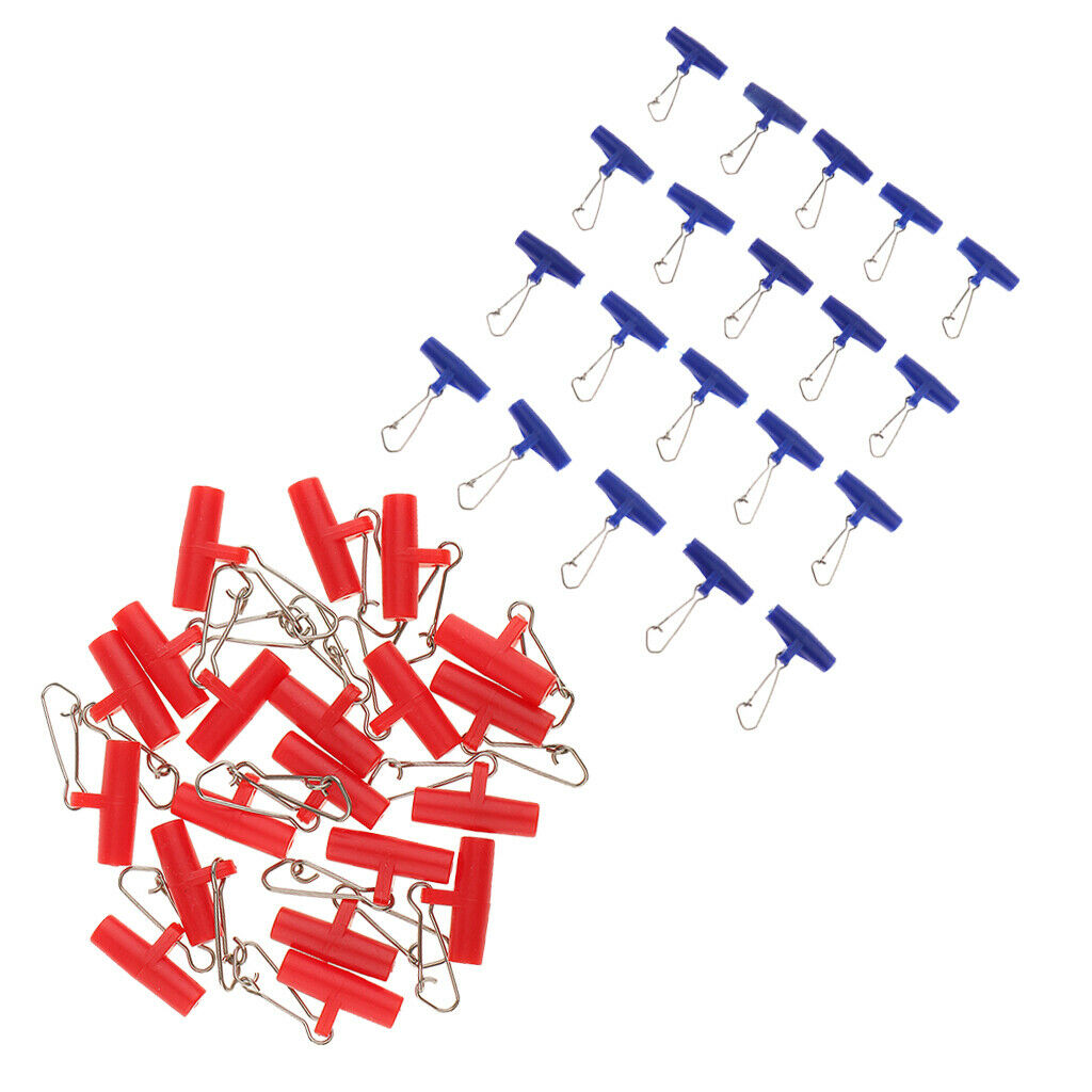 40Pcs Zip Slider High-strength Fishing Line Sinker Slider Slides with Hooked