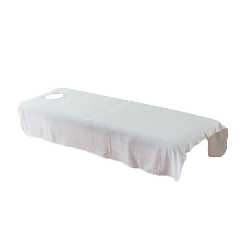 2pcs/set Massage Table Sheets Cosmetic Beauty Hotel Face Bed Covers White