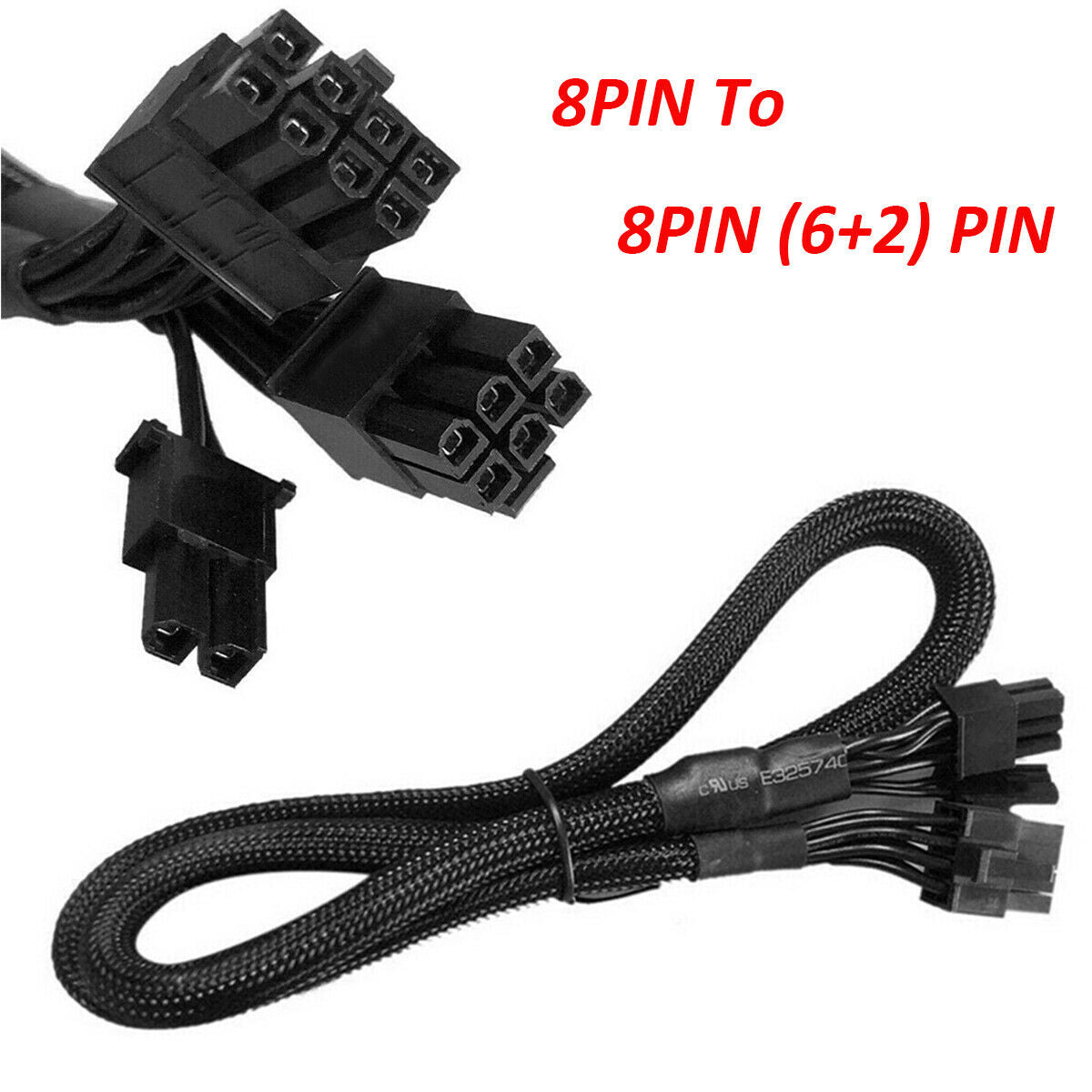 60cm 8Pin-8Pin (6+2)PIN PCIE VGA Power Supply Cable For EVGA Supernova G5\GM\Gq