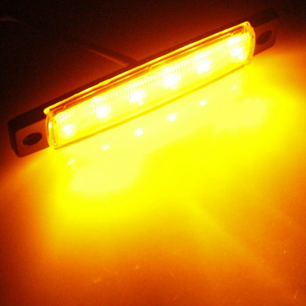 20x Universal 3.8" Red/Amber 6LED Side Marker Light indicators Truck Trailer Bus