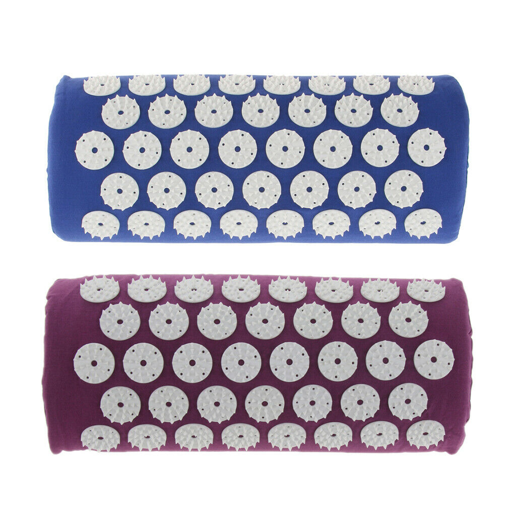 2X Yoga Acupuncture Massage Pillows Pad Neck Head Pain Relieve Home Travel
