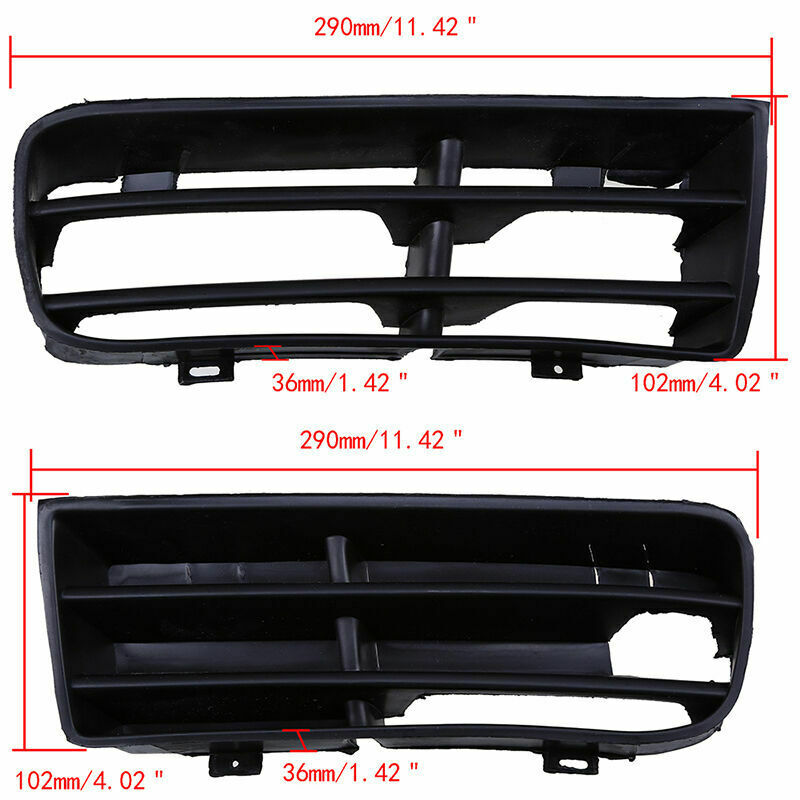 For 98-06 VW Golf MK4 Front Lower Bumper Insert Grilles Fog Light Grill L&R Side
