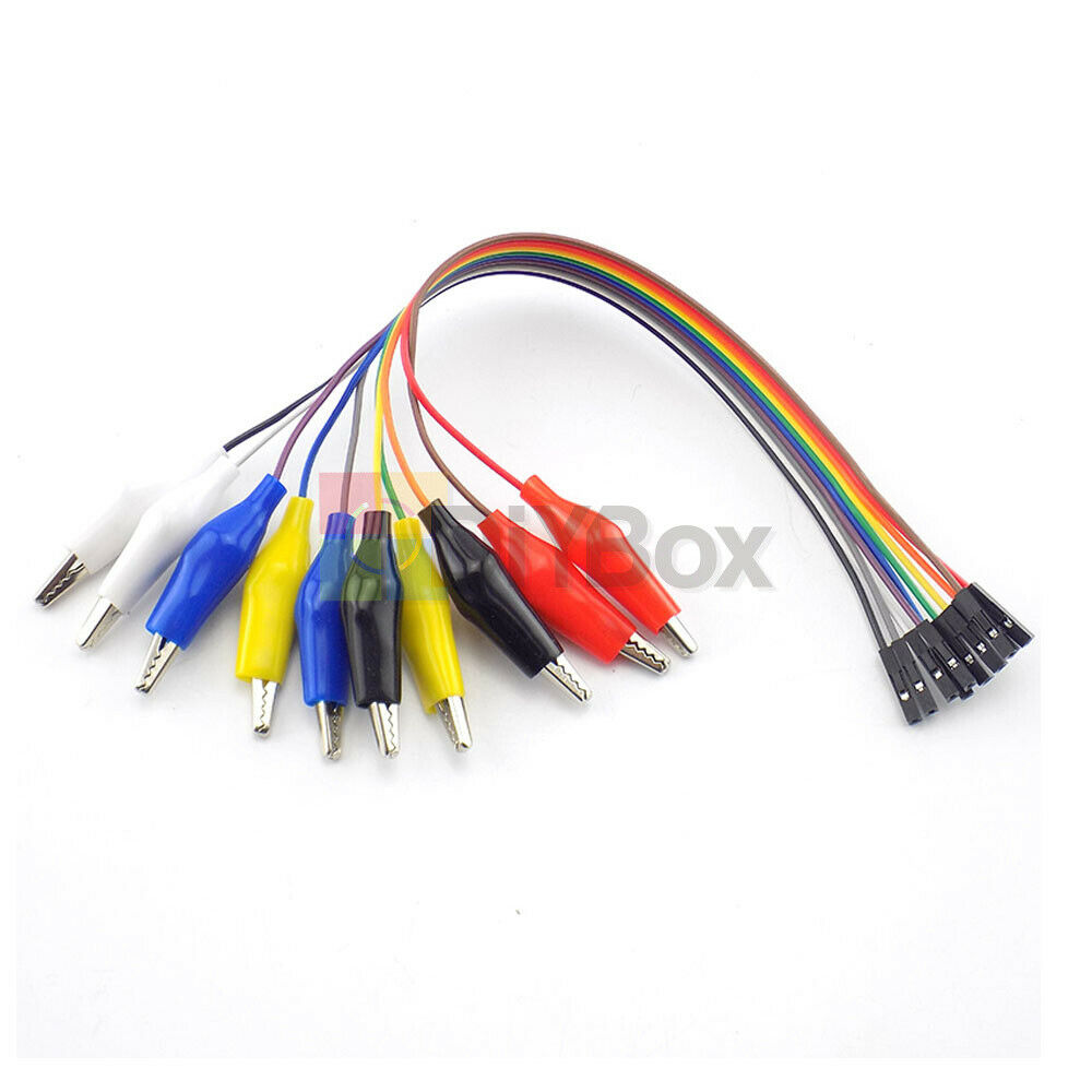 20cm Alligator Clip Jumper Wire Male+female Alligator Clip Dupont Wire Test Lead