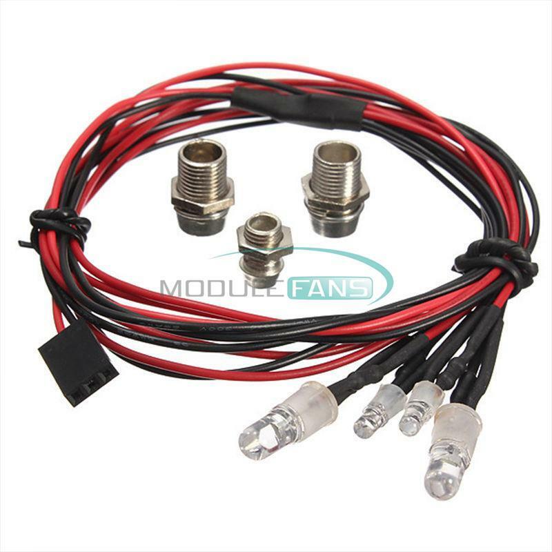 Fashion RC On-Road Car LED Night 5mm White And 3mm Red Headlamps 4 LED Light