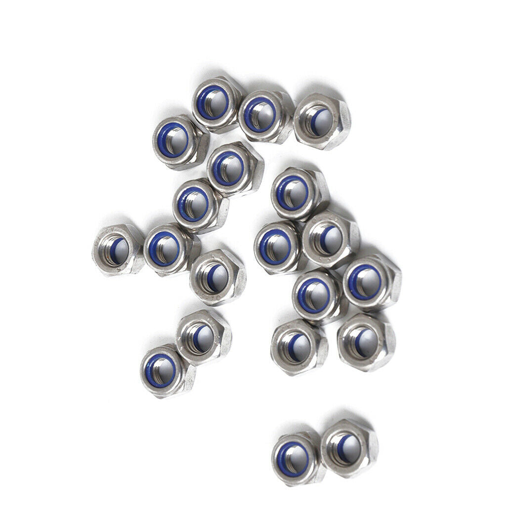 Set Of 175 Stainless Steel M3 M4 M5 M6 M8 M10 M12 Nylon Insert Lock Hex Nuts