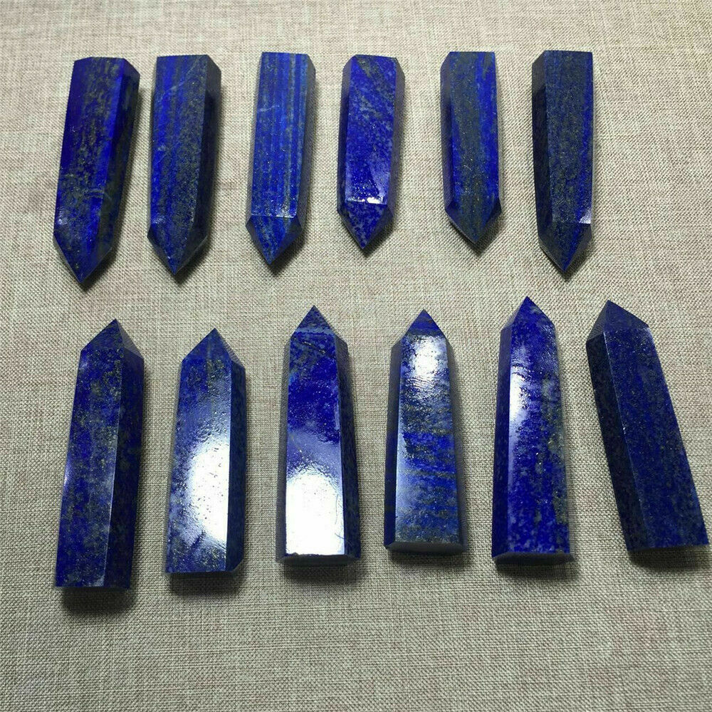 4-5cm Natural Rock Lapis Lazuli Quartz Crystal Stone Point Healing Wand Obelisk