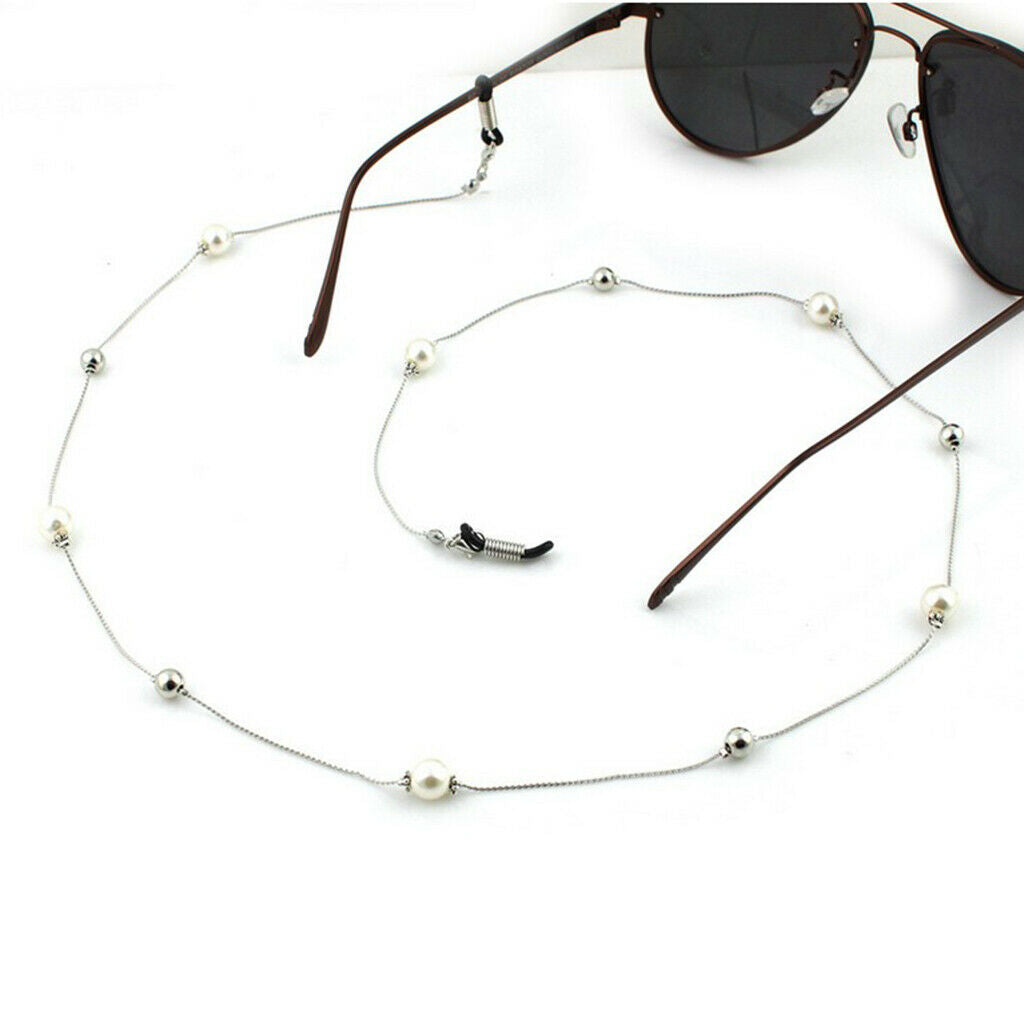 2pcs Beads Eyeglass Holder Strap Eyeglass Chains Sunglasses Spectacles Cords