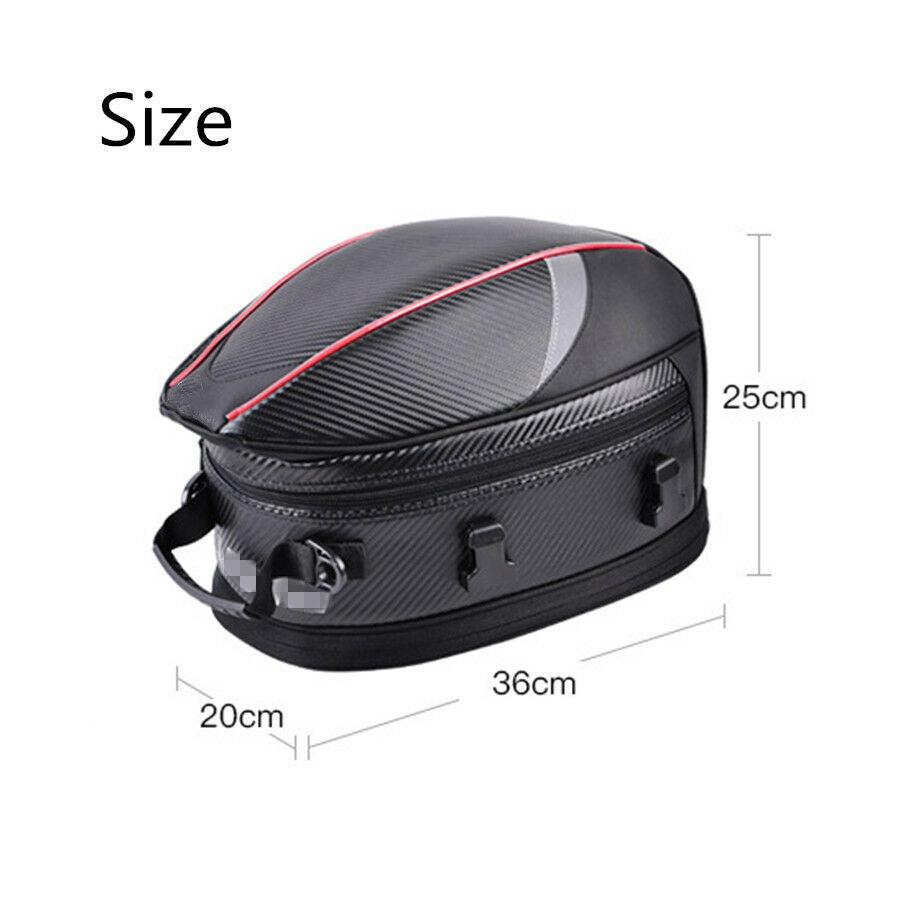 Large Capacity Motorcycle Tail Bag Back Seat Luggage Storage Bag with Rain Cover