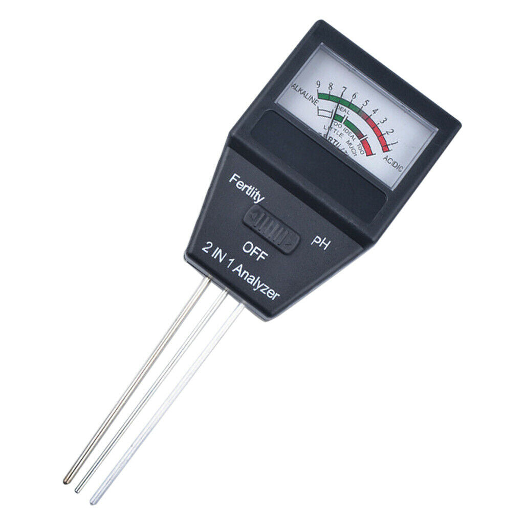 2 In 1 Soil PH Meter Fertile Tester Soil Test Kit for Gardening Farming Test