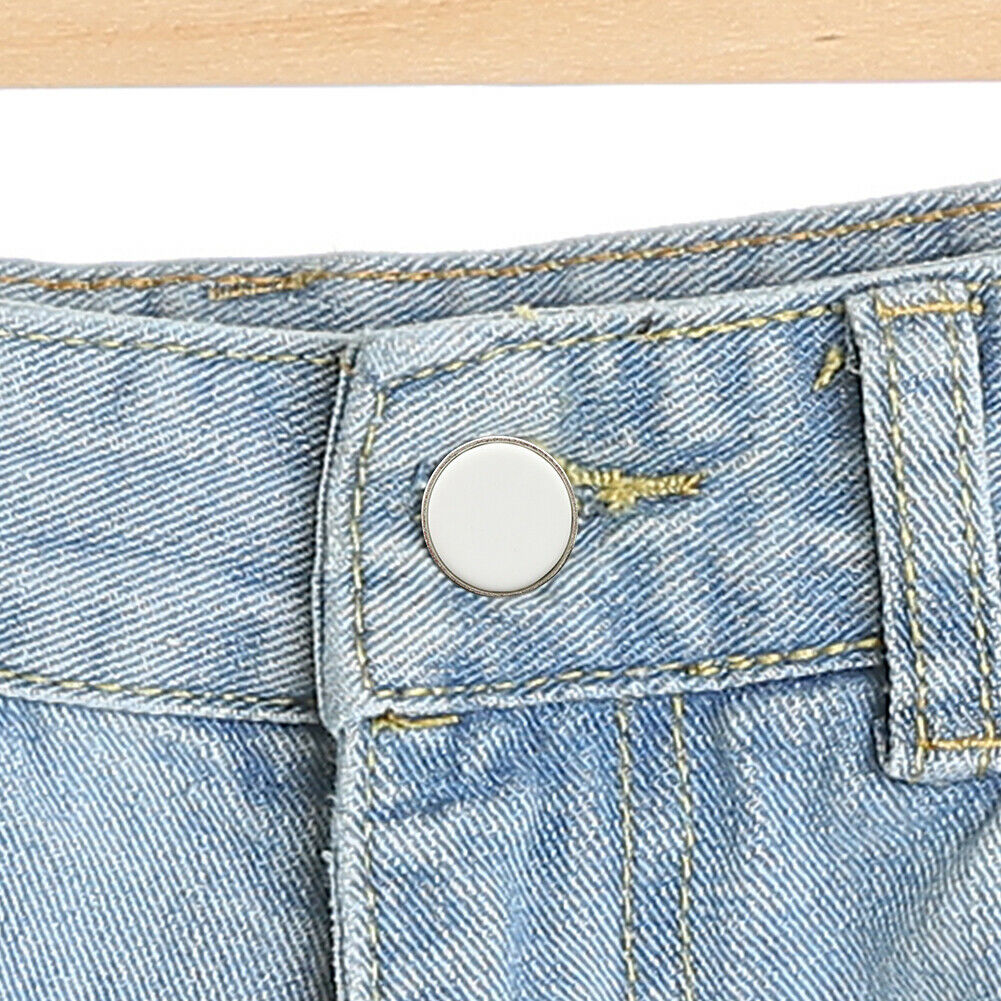 12pcs Button for Jeans,Metal Steel 17mm No-Sew Jean Buttons Replacement Kit @