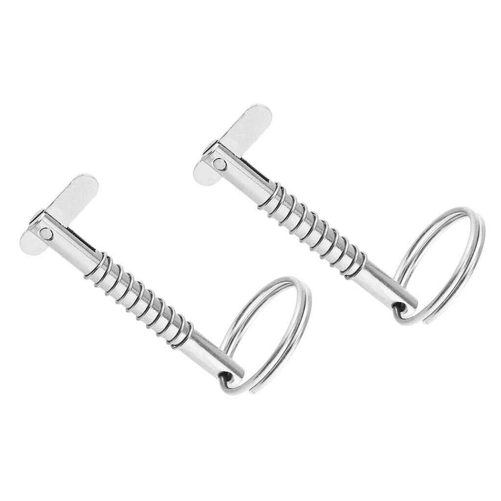 2xQuick Release Pin for Boat Bimini Top Deck Hinge Marine S Steel 316 5X51mm