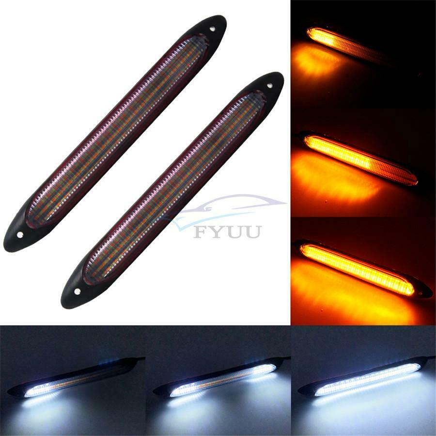 2PCS 15.5CM Car DRL LED Daytime Running Lights Turn Signal Lights Waterproof