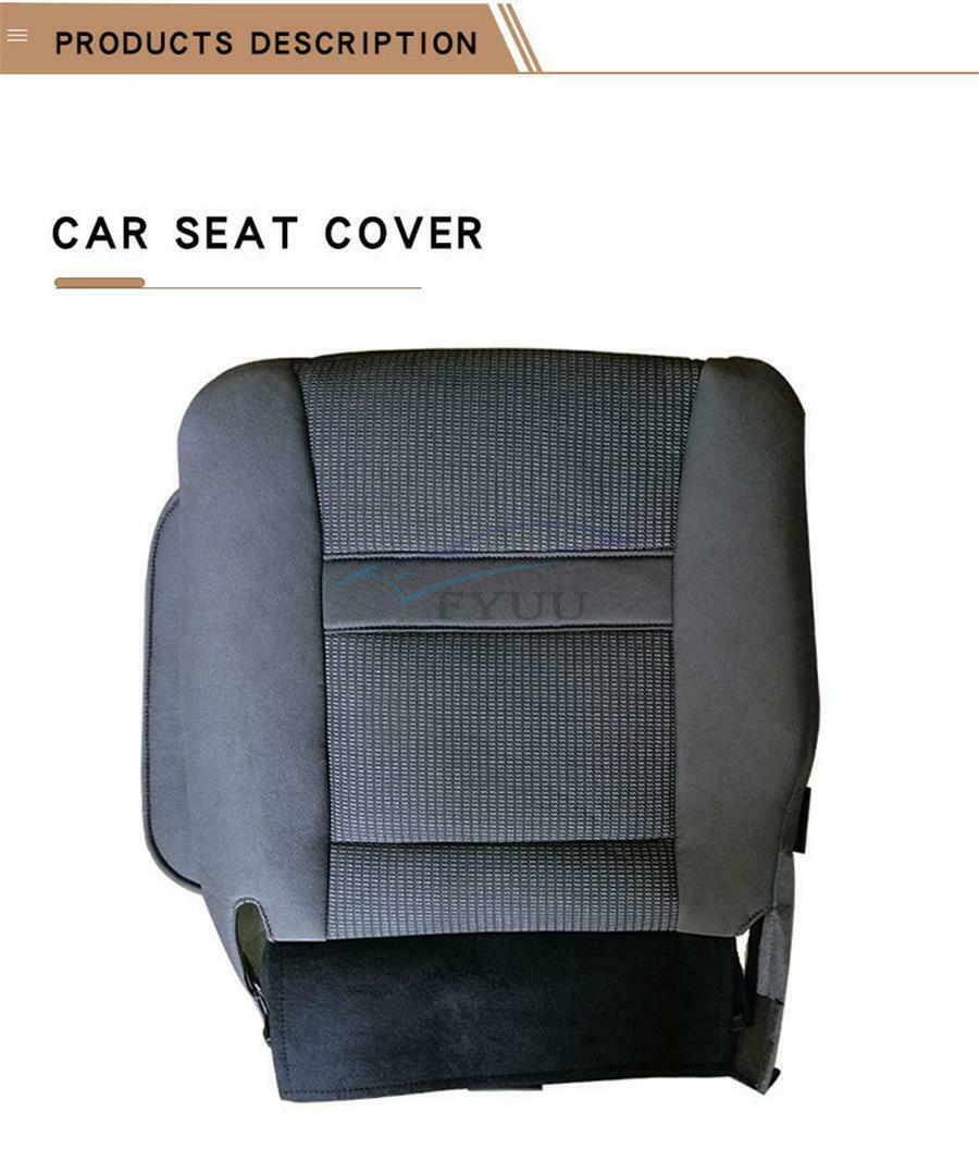 1×Dark Grey Wearproof Front Left Driver Seat Cover For 06-09 Dodge Ram 2500 3500